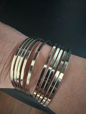 Silver Multi-Band Cuff Bracelet‎